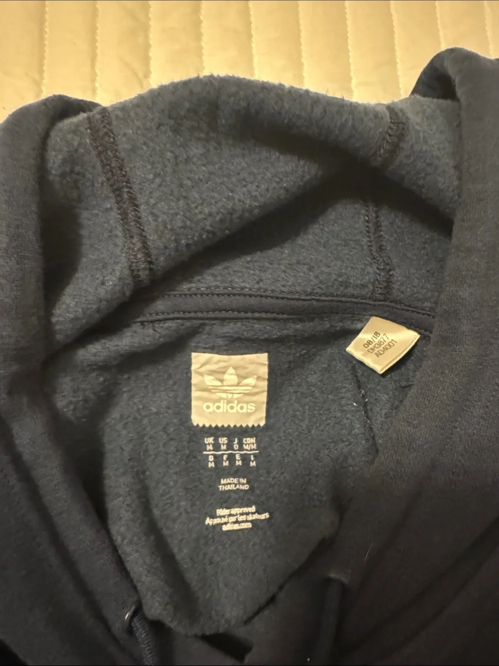 adidas Navy Crewneck Hoodie with Red Trefoil
